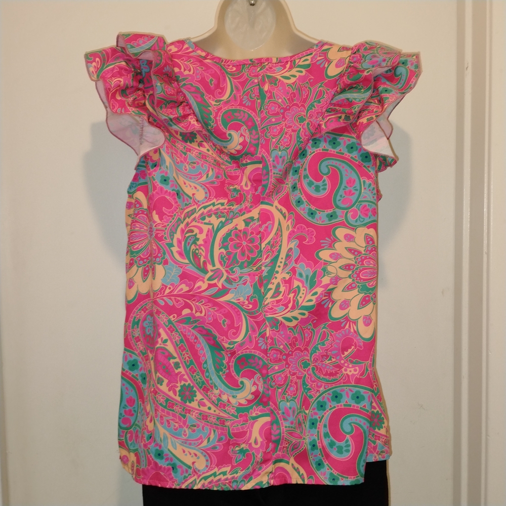 SHEIN Multicolor Paisley Ruffle Blouse - Picture 4 of 7